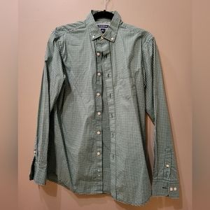 Men's Club Room green checked dress shirt